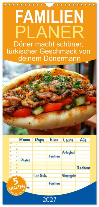 Döner macht schöner, türkischer Geschmack von deinem Dönermann (CALVENDO Familienplaner 2027)