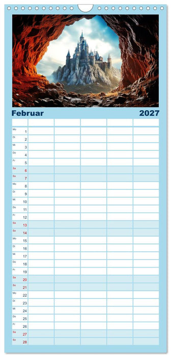 Romantische Ritterburgen (CALVENDO Familienplaner 2027)