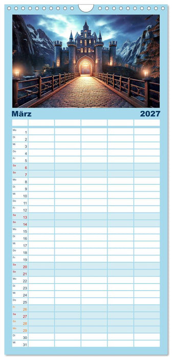 Romantische Ritterburgen (CALVENDO Familienplaner 2027)
