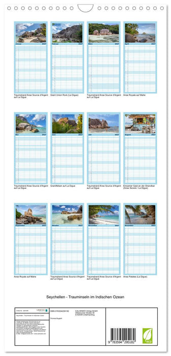 Seychellen - Trauminseln im Indischen Ozean (CALVENDO Familienplaner 2027)