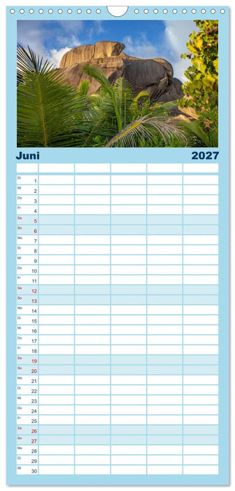 Seychellen - Trauminseln im Indischen Ozean (CALVENDO Familienplaner 2027)