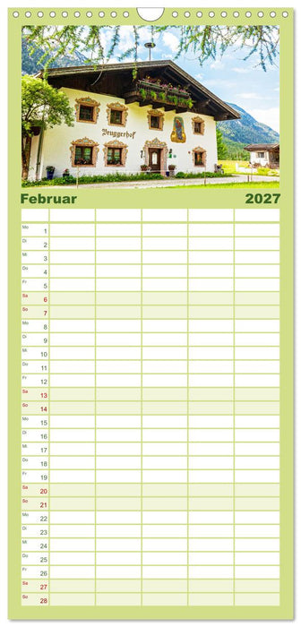 Historische Bauernhäuser im Tiroler Leutaschtal (CALVENDO Familienplaner 2027)