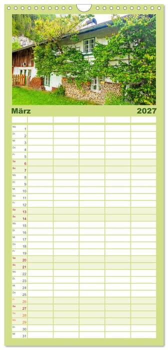 Historische Bauernhäuser im Tiroler Leutaschtal (CALVENDO Familienplaner 2027)