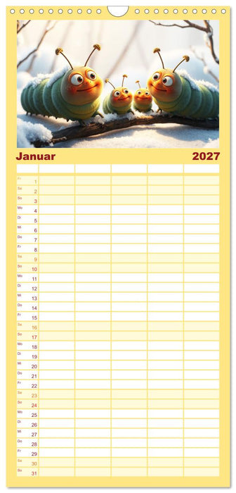 Raupen-Rabatz - Ein Jahr voller Krabbelspaß (CALVENDO Familienplaner 2027)