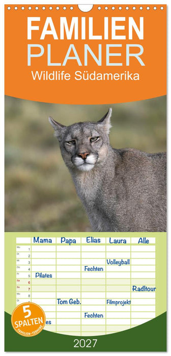Wildlife Südamerika (CALVENDO Familienplaner 2027)