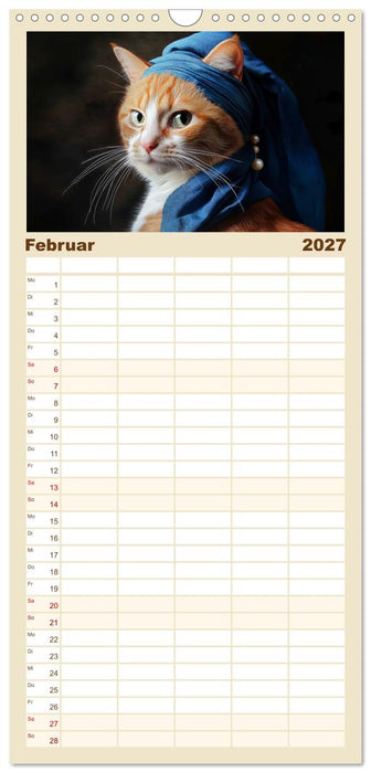 Katzenkunstwerke (CALVENDO Familienplaner 2027)