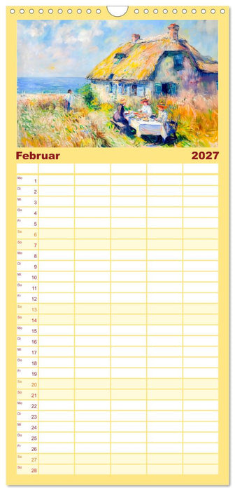Ein Tag am Meer - Durch die Augen der Impressionisten (CALVENDO Familienplaner 2027)