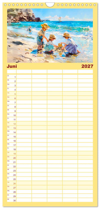 Ein Tag am Meer - Durch die Augen der Impressionisten (CALVENDO Familienplaner 2027)