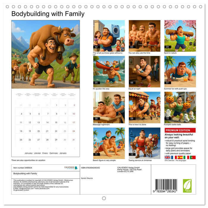Bodybuilding with Family (CALVENDO Monthly Calendar 2027)