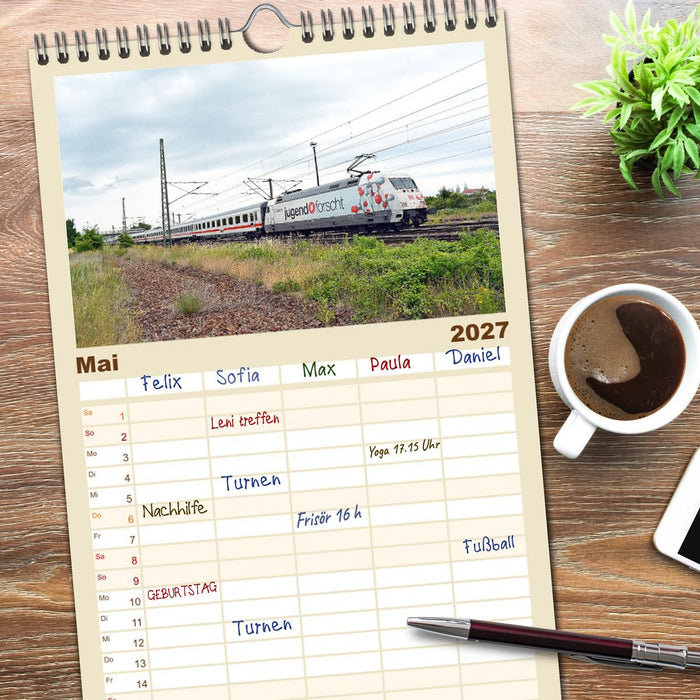 Die Baureihe 101 der Deutschen Bahn (CALVENDO Familienplaner 2027)