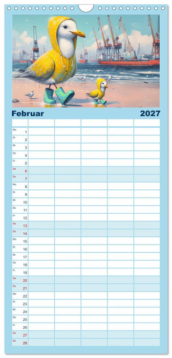 Die Möwe Emma in Hamburg (CALVENDO Familienplaner 2027)