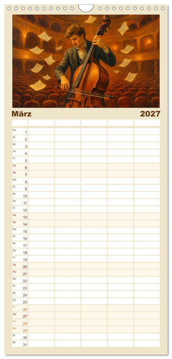 Im Zauber der Musik - Romantische Kunstwerke zwischen Klang und Farbe (CALVENDO Familienplaner 2027)
