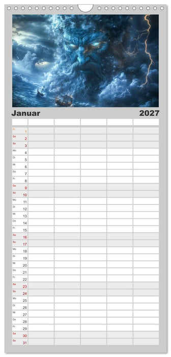 Die Götter des Nordens (CALVENDO Familienplaner 2027)
