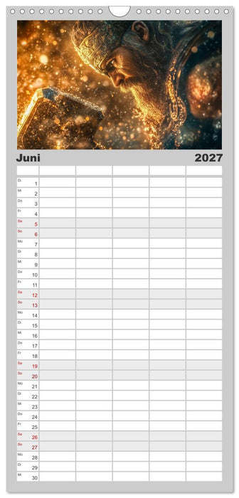 Die Götter des Nordens (CALVENDO Familienplaner 2027)