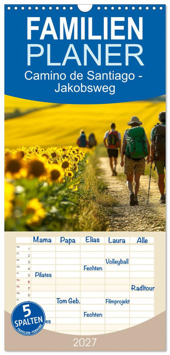Camino de Santiago - Jakobsweg (CALVENDO Familienplaner 2027)