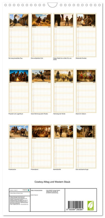 Cowboy Alltag und Western Staub (CALVENDO Familienplaner 2027)