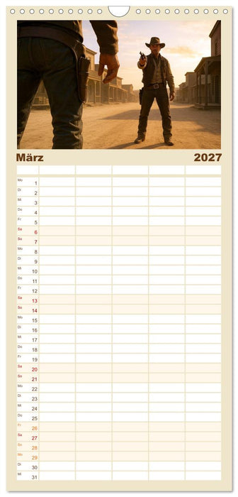 Cowboy Alltag und Western Staub (CALVENDO Familienplaner 2027)