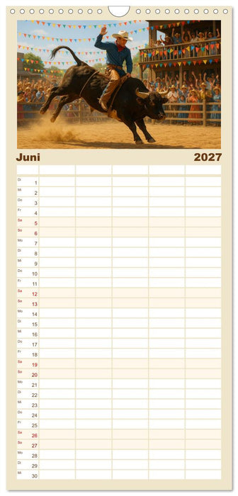Cowboy Alltag und Western Staub (CALVENDO Familienplaner 2027)