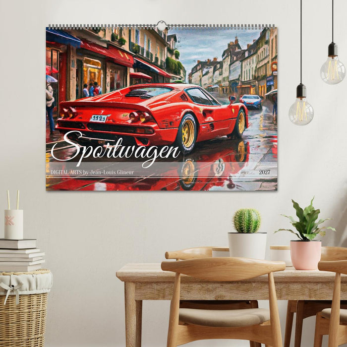 Sportwagen - Digital Arts by Jean-Louis Glineur (CALVENDO Wandkalender 2027)