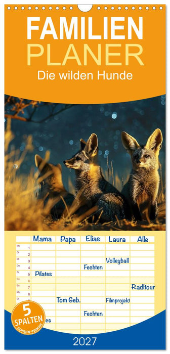 Die wilden Hunde (CALVENDO Familienplaner 2027)