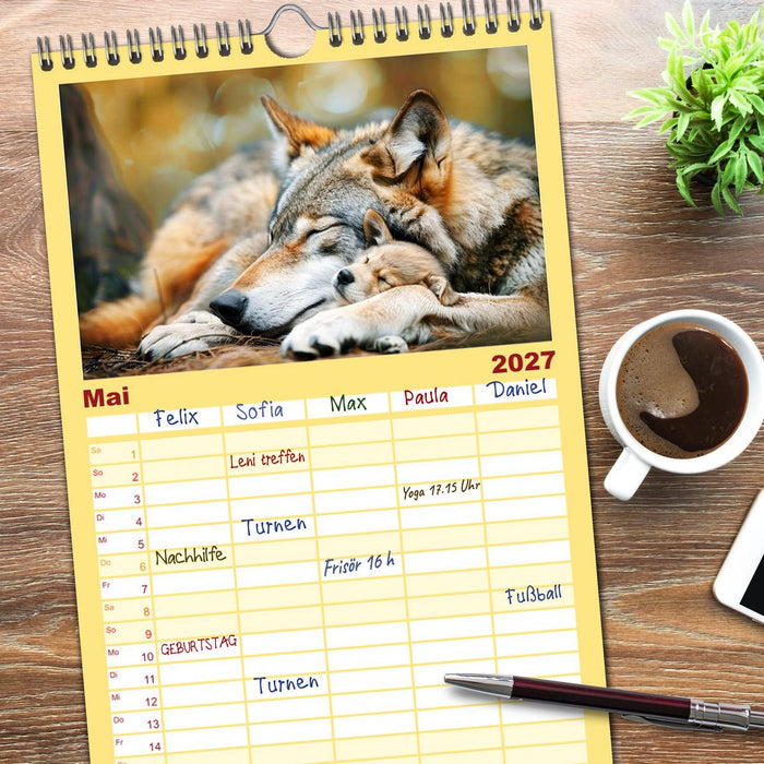Die wilden Hunde (CALVENDO Familienplaner 2027)