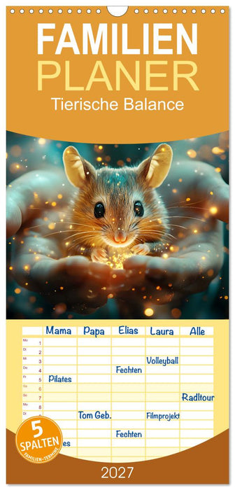 Tierische Balance (CALVENDO Familienplaner 2027)