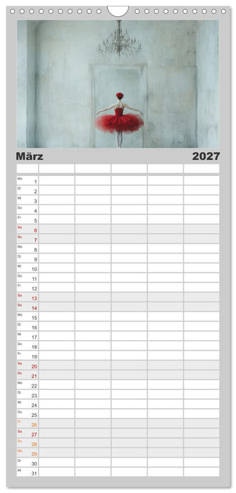 Im Pas de Deux mit der Stille (CALVENDO Familienplaner 2027)