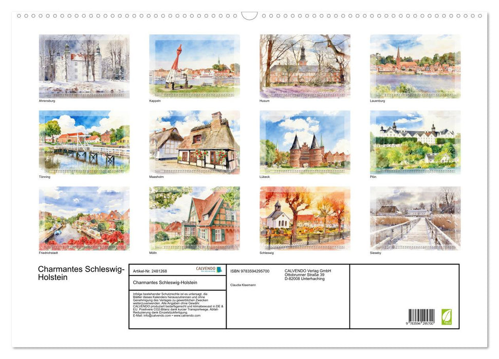 Charmantes Schleswig-Holstein (CALVENDO Wandkalender 2027)