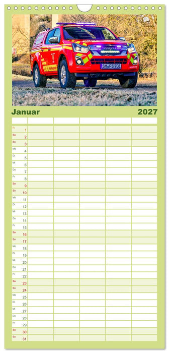 Einsatzfahrzeuge 112 (CALVENDO Familienplaner 2027)
