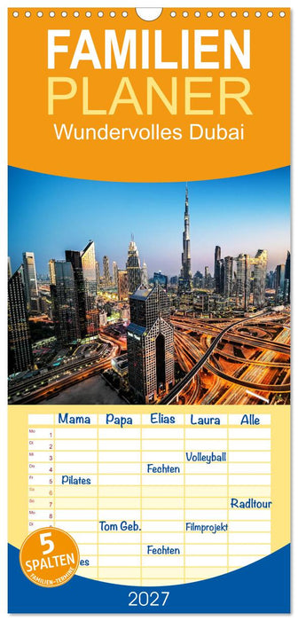 Wundervolles Dubai (CALVENDO Familienplaner 2027)