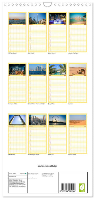 Wundervolles Dubai (CALVENDO Familienplaner 2027)