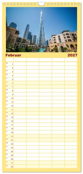 Wundervolles Dubai (CALVENDO Familienplaner 2027)