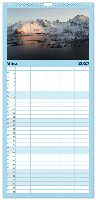 Die schönsten Bucket List Reiseziele (CALVENDO Familienplaner 2027)