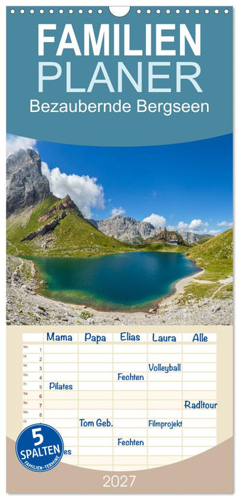 Bezaubernde Bergseen (CALVENDO Familienplaner 2027)