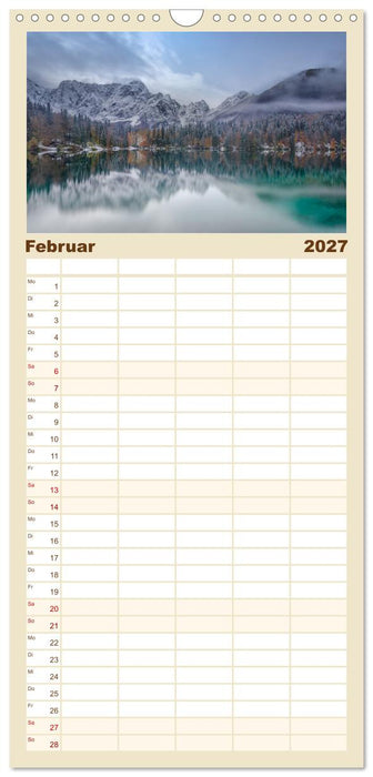 Bezaubernde Bergseen (CALVENDO Familienplaner 2027)