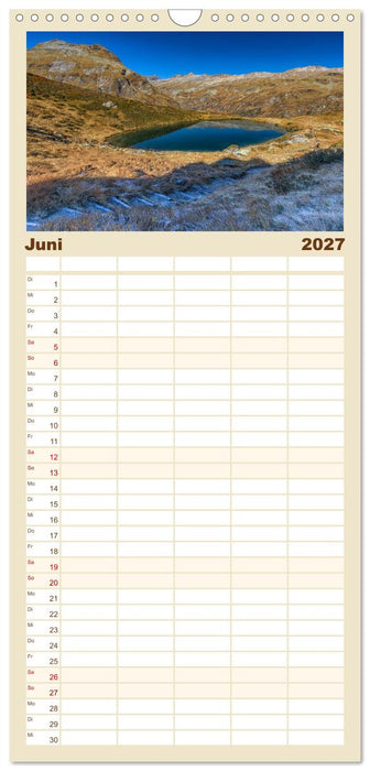Bezaubernde Bergseen (CALVENDO Familienplaner 2027)