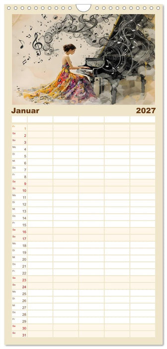 Piano der Träume (CALVENDO Familienplaner 2027)