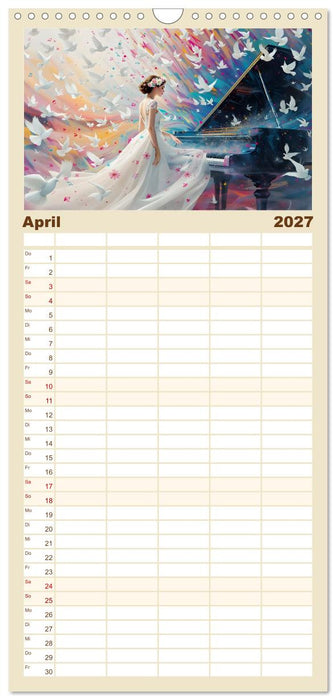 Piano der Träume (CALVENDO Familienplaner 2027)