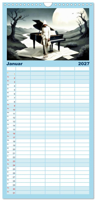 Surreale Partituren (CALVENDO Familienplaner 2027)
