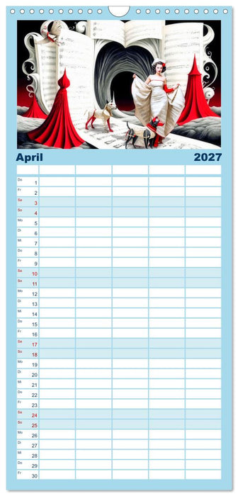 Surreale Partituren (CALVENDO Familienplaner 2027)