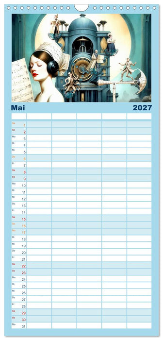 Surreale Partituren (CALVENDO Familienplaner 2027)