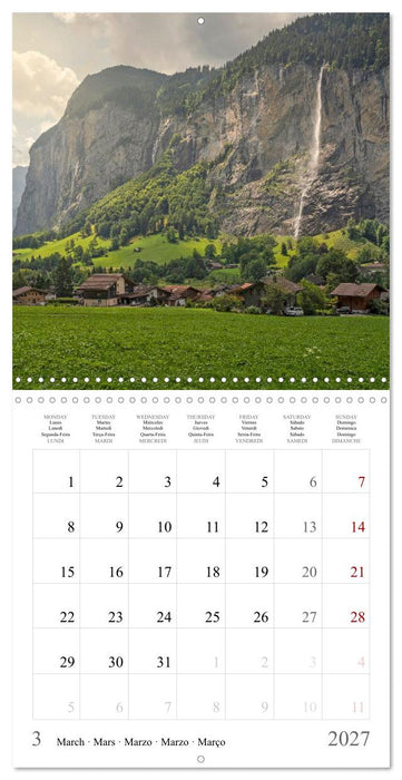 Suisse - Le poumon vert de l'Europe (CALVENDO Calendrier mensuel 2027)