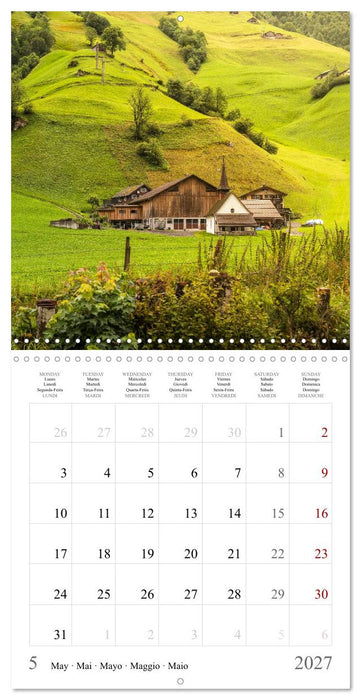 Suisse - Le poumon vert de l'Europe (CALVENDO Calendrier mensuel 2027)