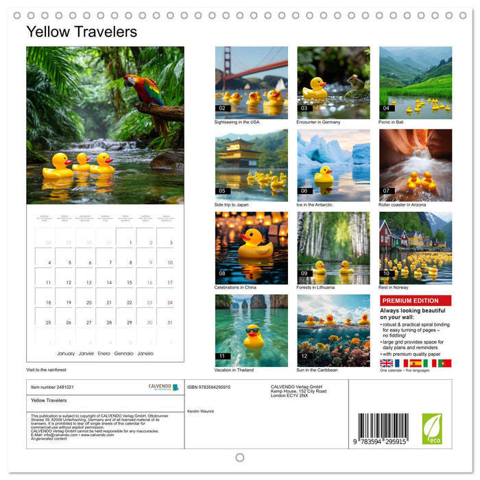 Yellow Travelers (CALVENDO Monthly Calendar 2027)