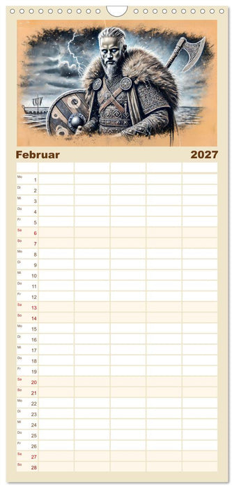 Die Wikingerzeit - Helden, Könige und Entdeckungen (CALVENDO Familienplaner 2027)