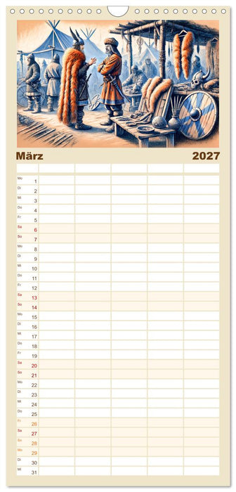 Die Wikingerzeit - Helden, Könige und Entdeckungen (CALVENDO Familienplaner 2027)