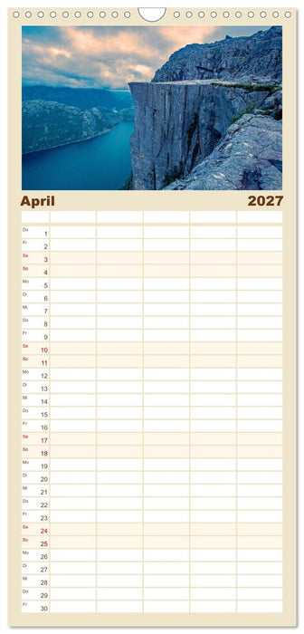 Vom Südkap zum Nordkap (CALVENDO Familienplaner 2027)