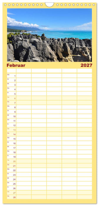 Erlebe mit mir das Naturwunder Neuseeland die Südinsel (CALVENDO Familienplaner 2027)