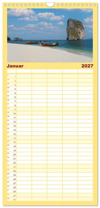 Thailand - Die Schönheit Asiens (CALVENDO Familienplaner 2027)