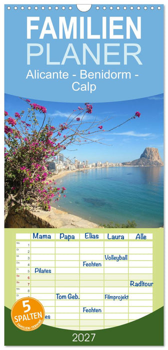 Alicante - Benidorm - Calp (CALVENDO Familienplaner 2027)